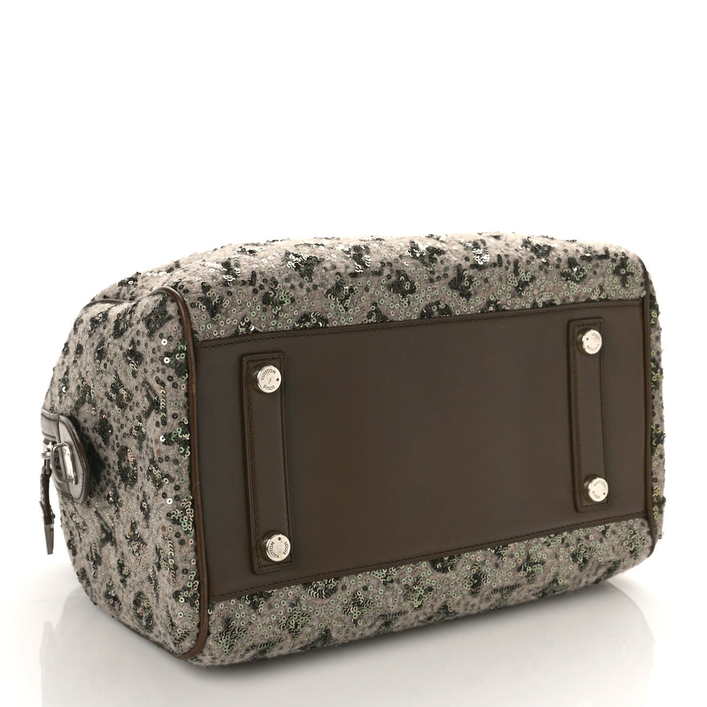 Sequin Monogram Sunshine Express Speedy Kaki