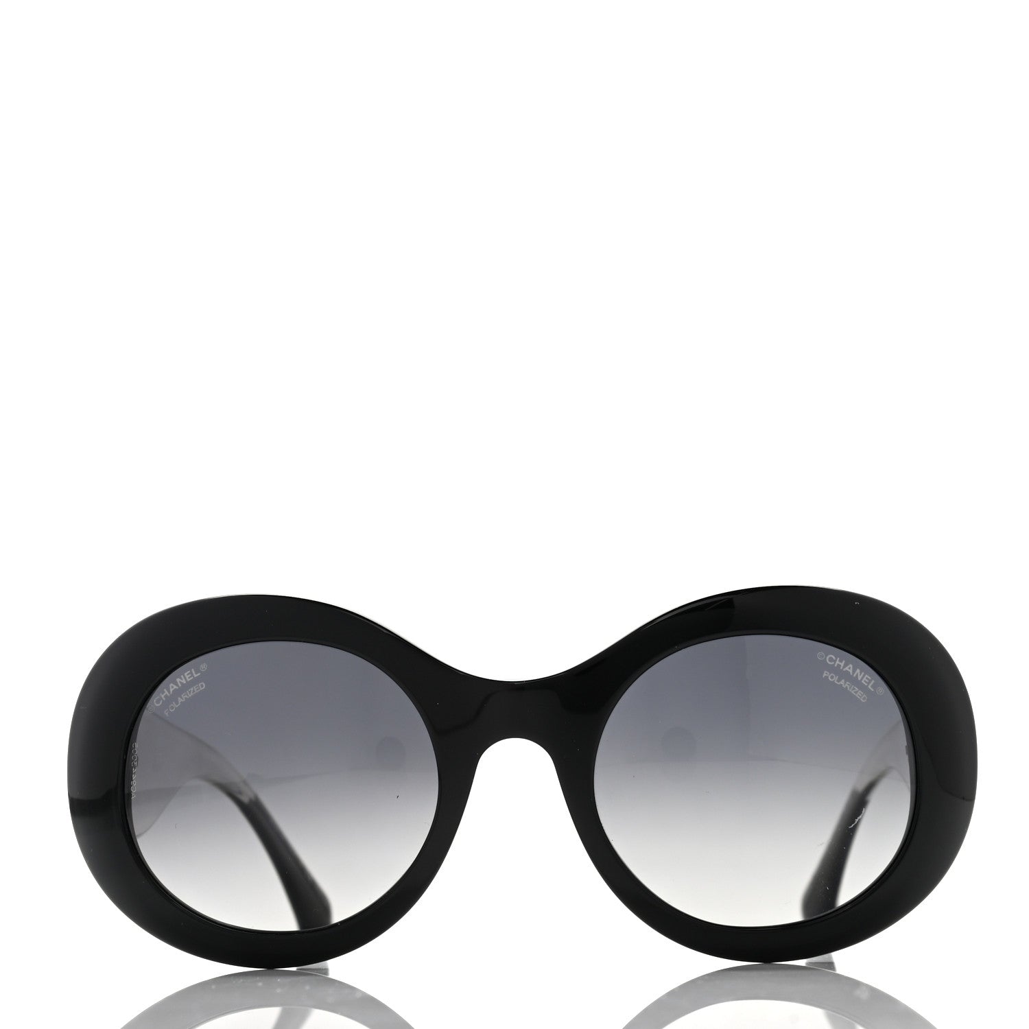 Chanel Signature Oval Polarized Sunglasses 5265 Black 2 of 8