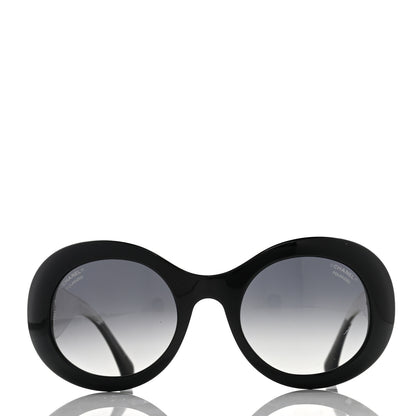 Chanel Signature Oval Polarized Sunglasses 5265 Black 2 of 8
