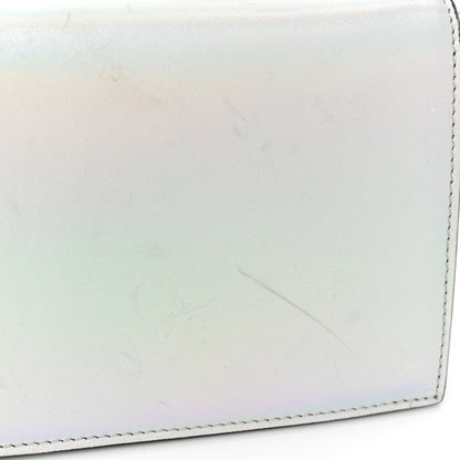 Christian Louboutin Iridescent Calfskin Loubi54 Crossbody Clutch Silver 13 of 19