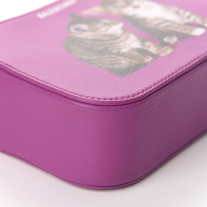 Balenciaga Calfskin Kittens Logo XS Everyday Camera Bag Fuchsia 6 of 10