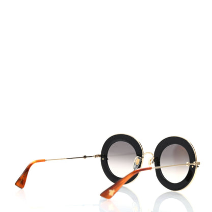 Gucci Metal L'Aveugle Par Amour Round Frame Sunglasses GG0113S Black 4 of 8