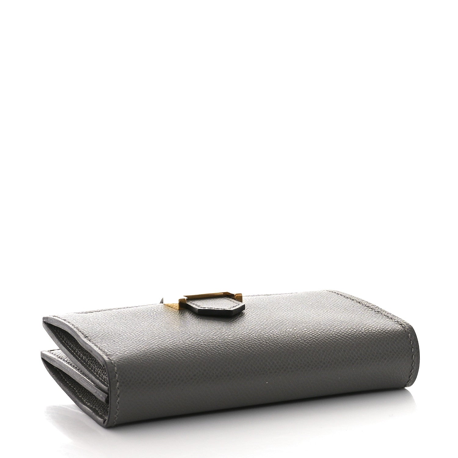 Hermes Epsom Bearn Card Holder Wallet Gris Meyer 4 of 8