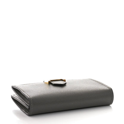 Hermes Epsom Bearn Card Holder Wallet Gris Meyer 4 of 8