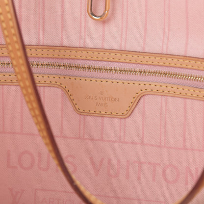 Louis Vuitton Damier Azur Neo Neverfull MM Rose Ballerine 6 of 13