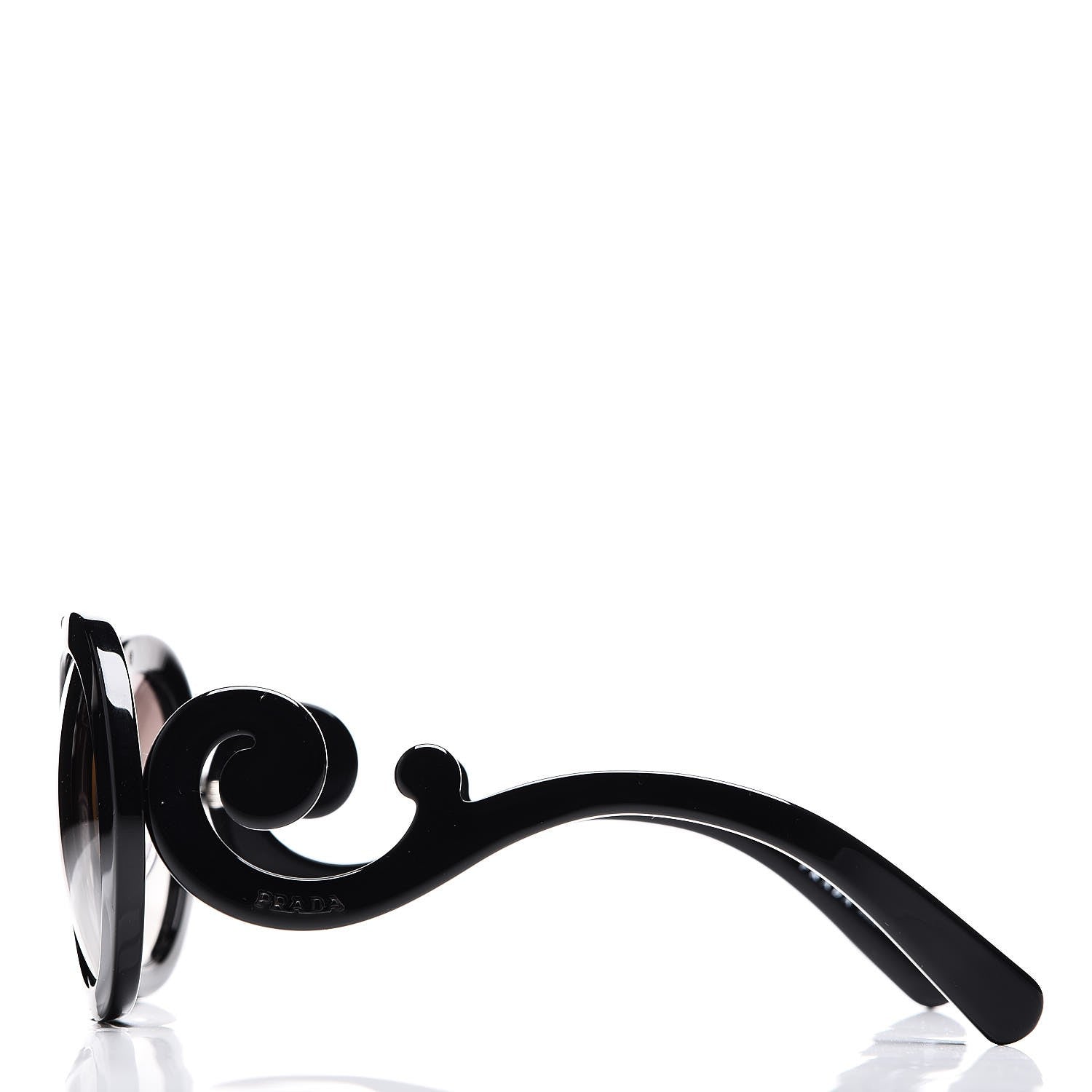 Prada Baroque Sunglasses SPR 13S Black 3 of 7