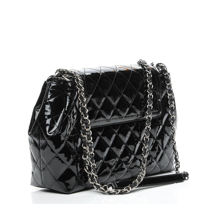 Chanel Patent Quilted Large Coco Shine Accordion Flap Black 3 of 8