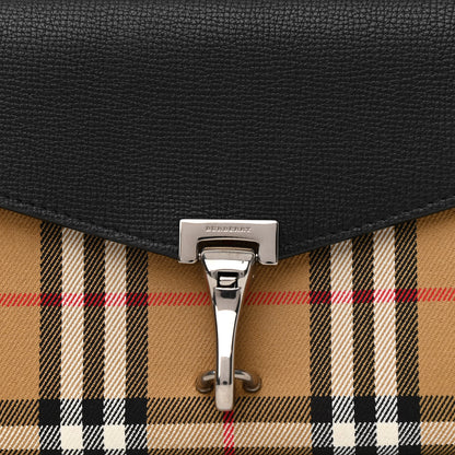 Burberry Derby Calfskin House Check Mini Macken Crossbody Bag Black 9 of 13