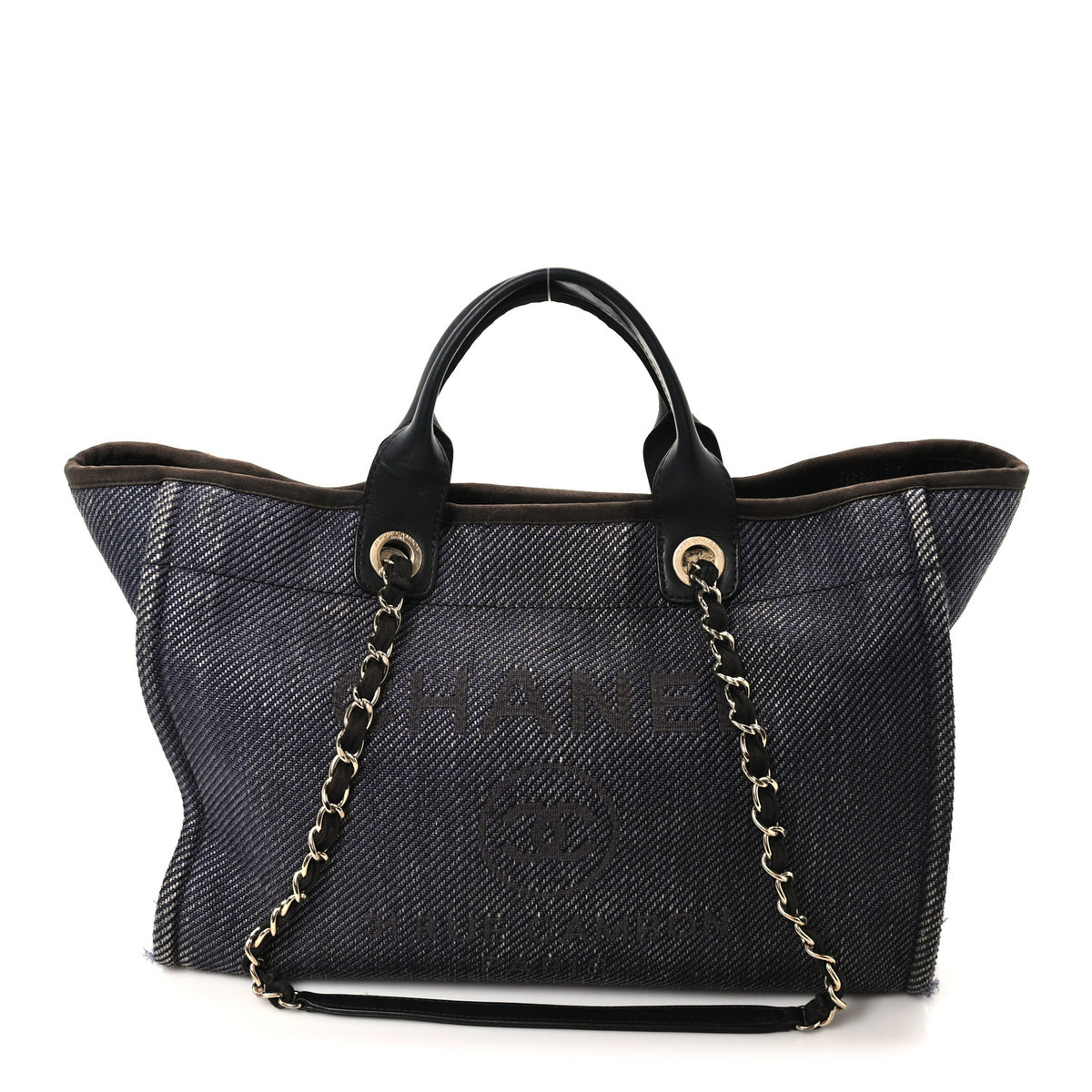 Denim Medium Deauville Tote Dark Blue