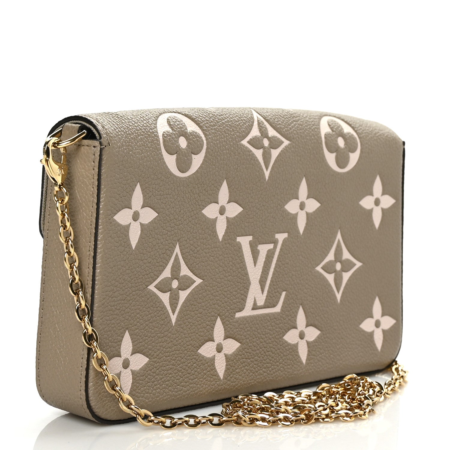 Louis Vuitton Empreinte Monogram Giant Felicie Pochette Tourterelle Creme 4 of 11