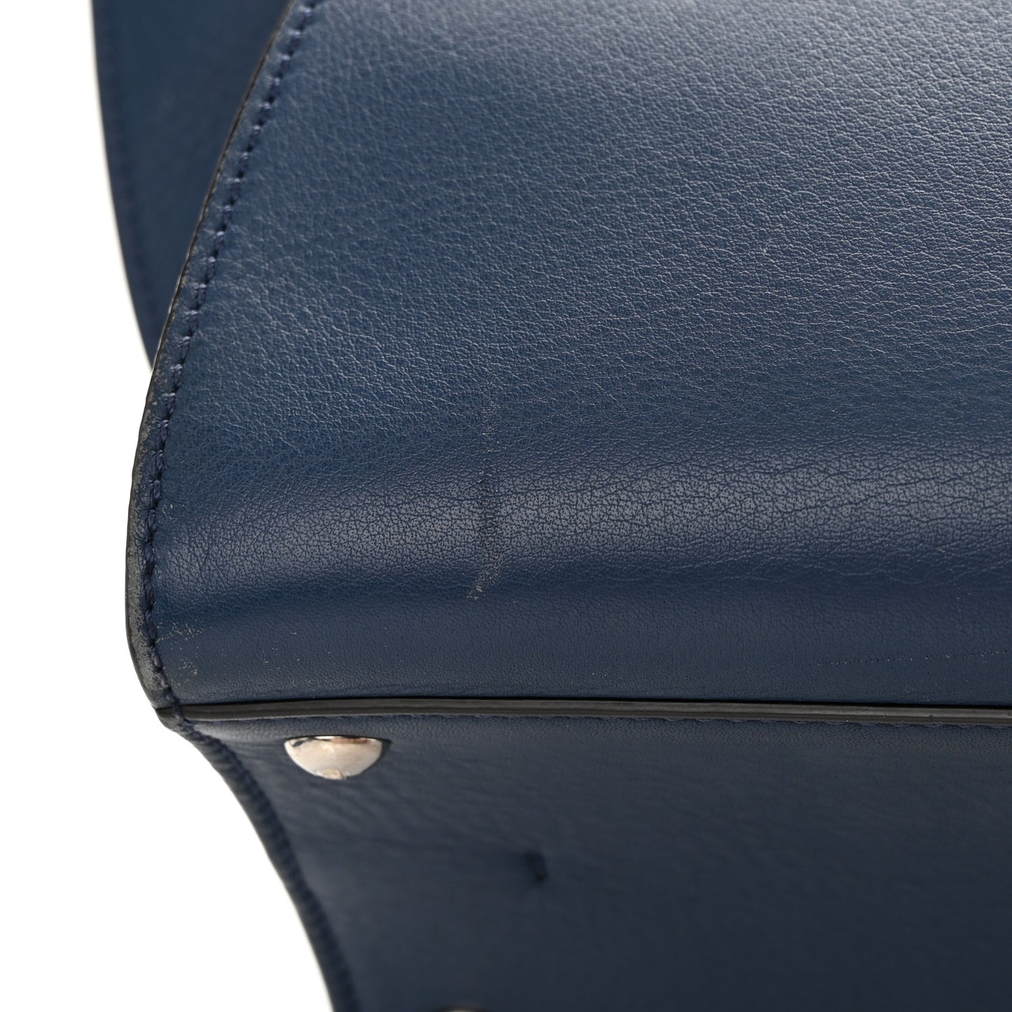 Vitello Dolce Shiny Nappa Petite 3Jours Tote Blue