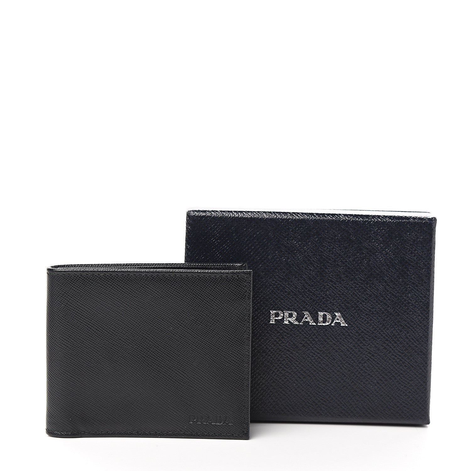 Prada Saffiano Bi-Fold Wallet Black 6 of 6