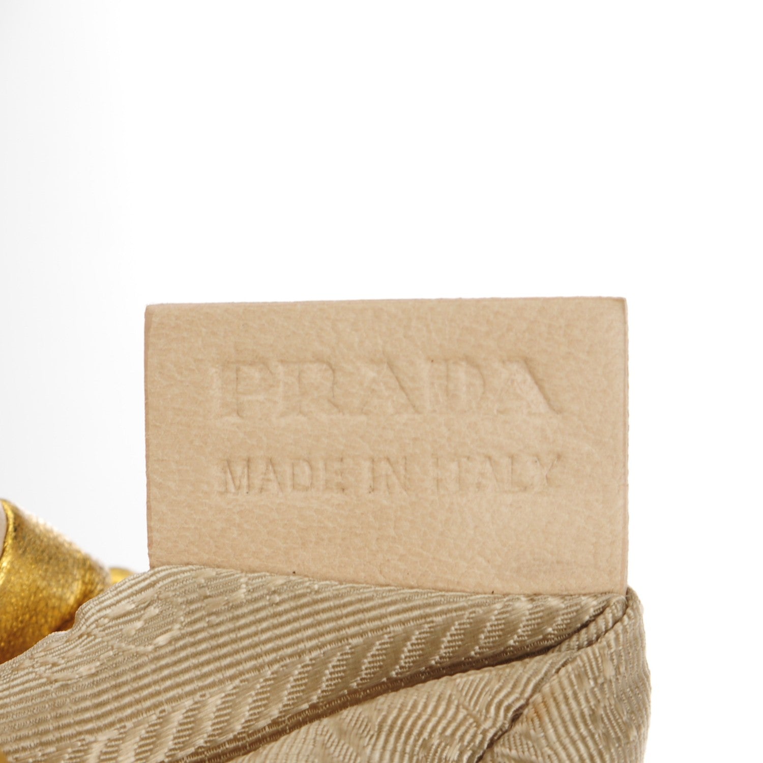 Prada Nappa Stripes Shoulder Bag Cera Oro 7 of 10