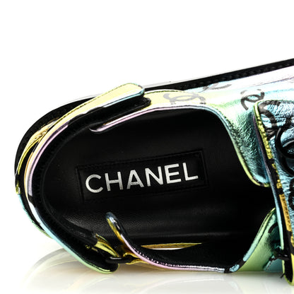 Chanel Laminated Lambskin Printed CC Dad Sandals 40 Multicolor 7 of 9