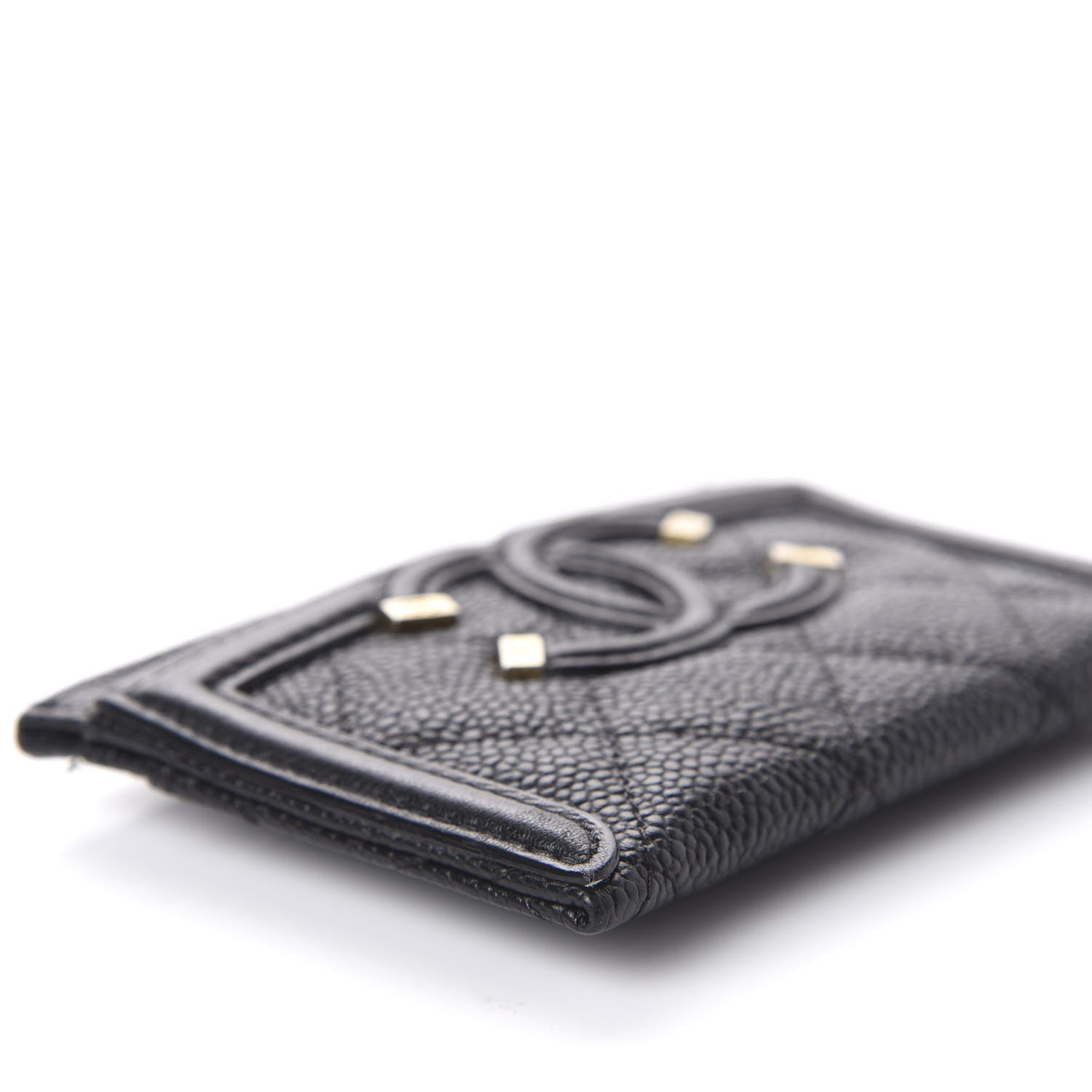 Chanel Caviar Quilted Filigree Card Holder Black 6 of 12