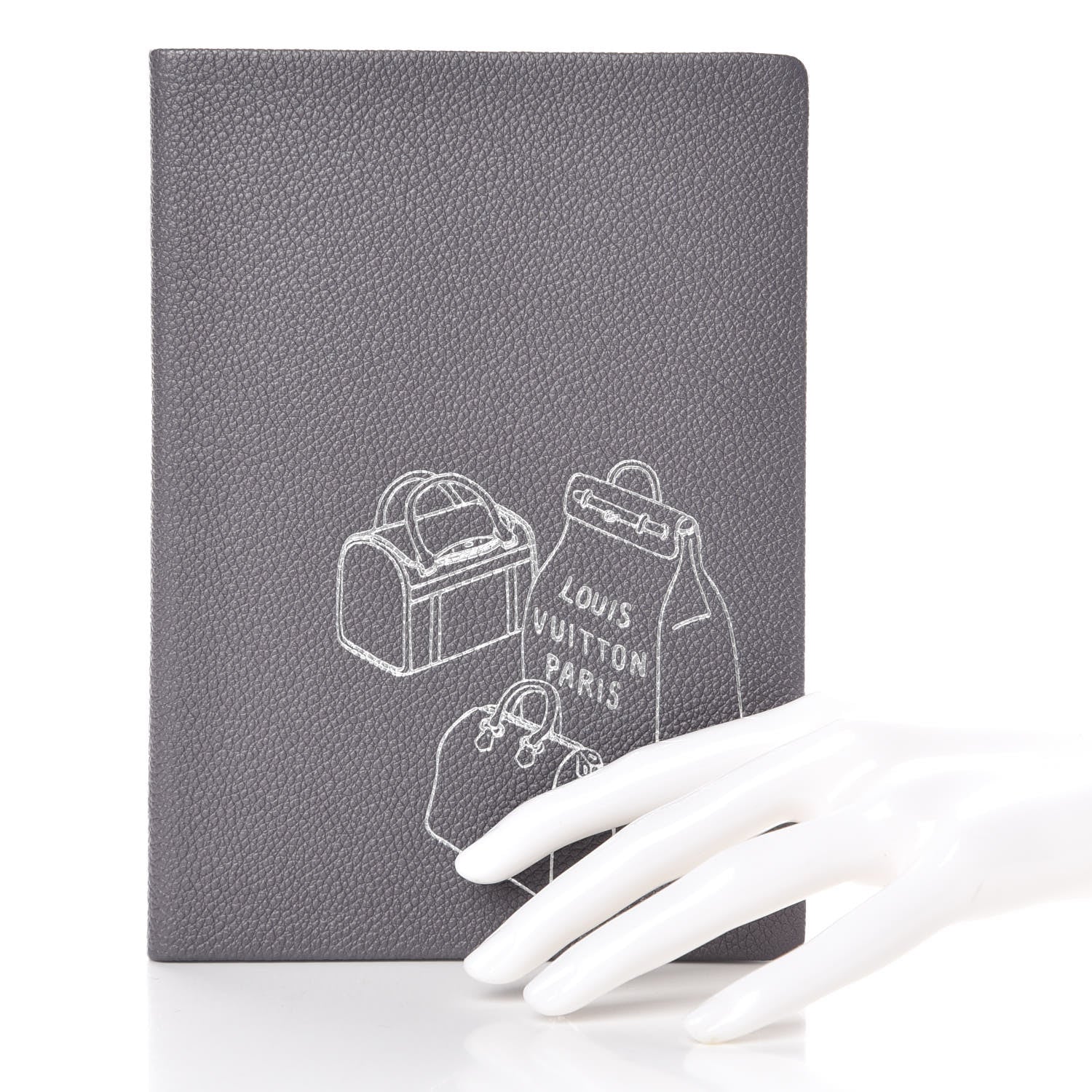 Louis Vuitton Taurillon Notebook MM Gris 2 of 8