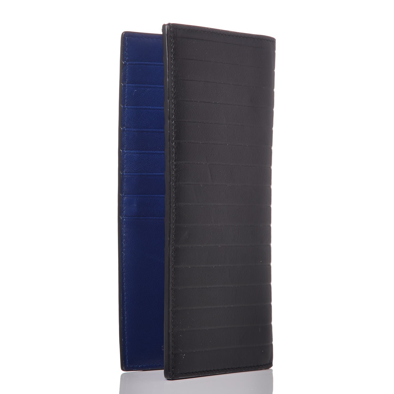 Christian Dior HOMME Calfskin Ribbed Wallet Black 3 of 8