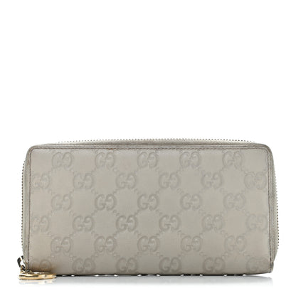 Gucci Guccissima Large Twins Zip Around Off White 1 of 11