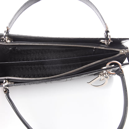 Christian Dior Calfskin Cannage Stitched East West Lady Dior Black 4 of 7