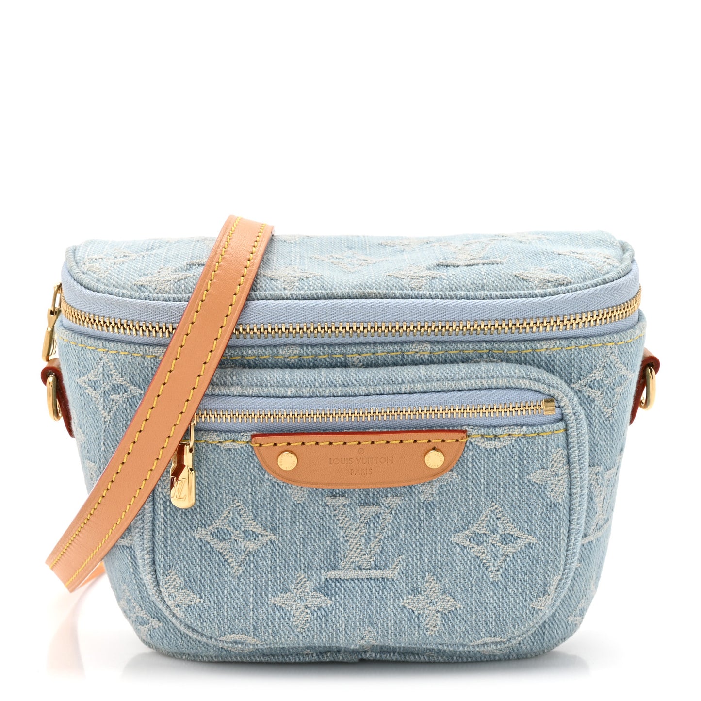 Monogram Denim Mini Bumbag Sky Blue