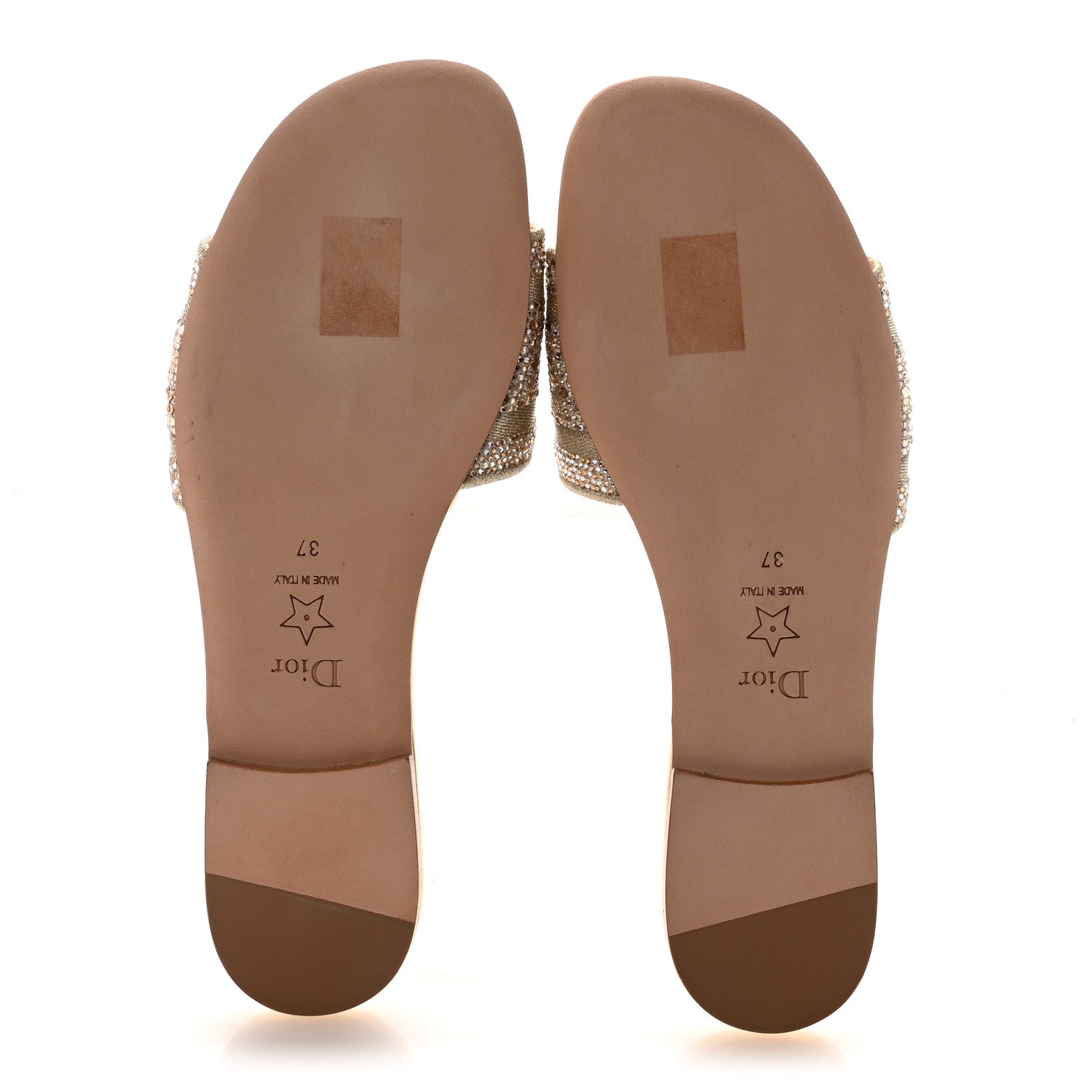 クリスチャンディオール Christian Dior Canvas Palms Embroidered Dway Criss Cross Slide