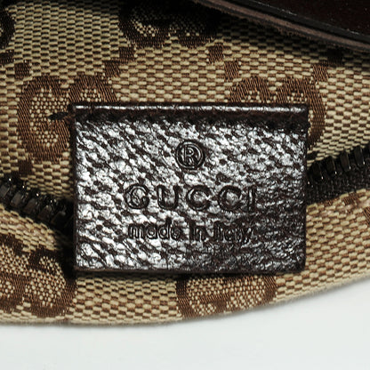 Gucci GG Monogram Web Double Pocket Belt Bag Dark Brown 6 of 7