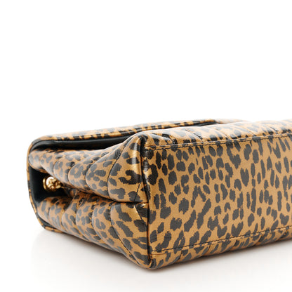 Saint Laurent Calfskin Y Quilted Monogram Small Loulou Chain Satchel Leopard 10 of 11