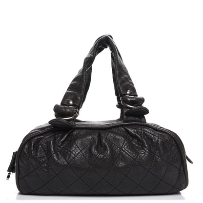 Chanel Distressed Lambskin Le Marais Bowler Black 1 of 13