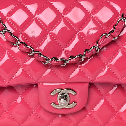 Chanel Patent Quilted Medium Double Flap Fuchsia 9 of 11