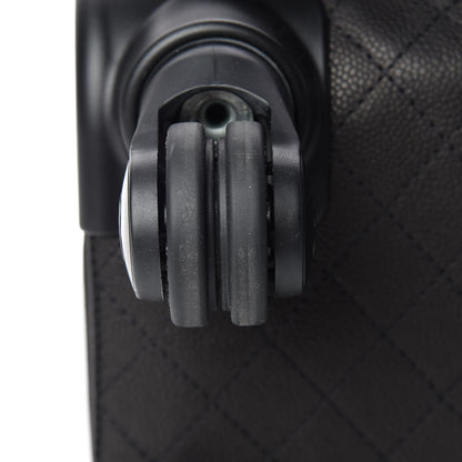 Chanel Caviar Stitched Trolley Rolling Luggage Black 12 of 15