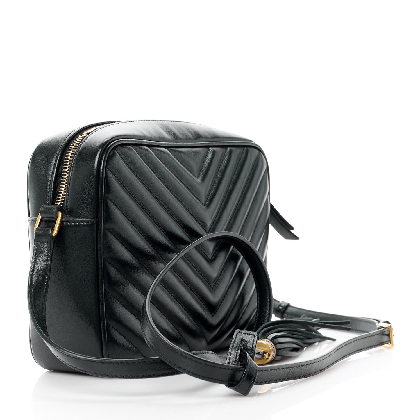 Calfskin Matelasse Monogram Lou Camera Bag Black