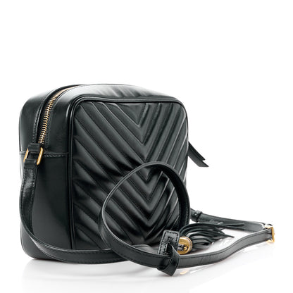 Saint Laurent Calfskin Matelasse Monogram Lou Camera Bag Black 3 of 15