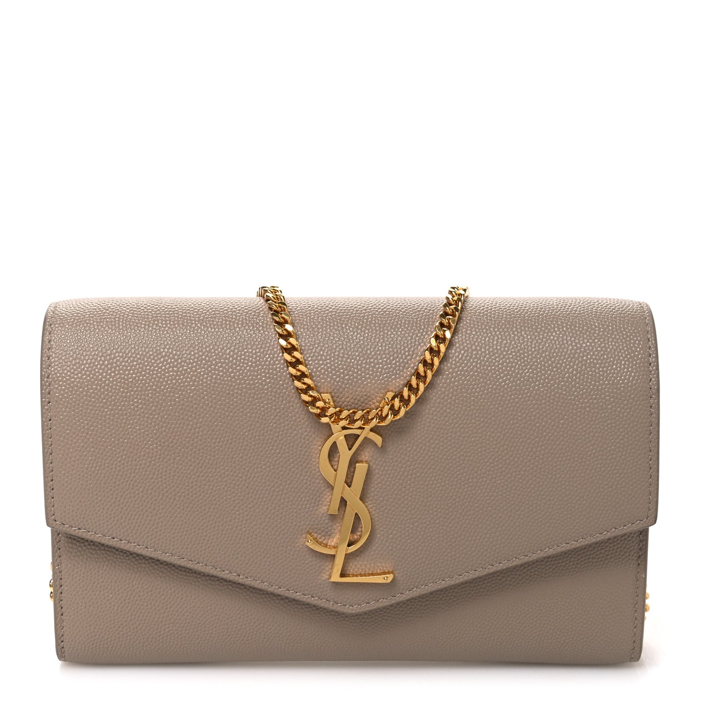 Grain De Poudre Monogram Uptown Chain Wallet Dark Beige