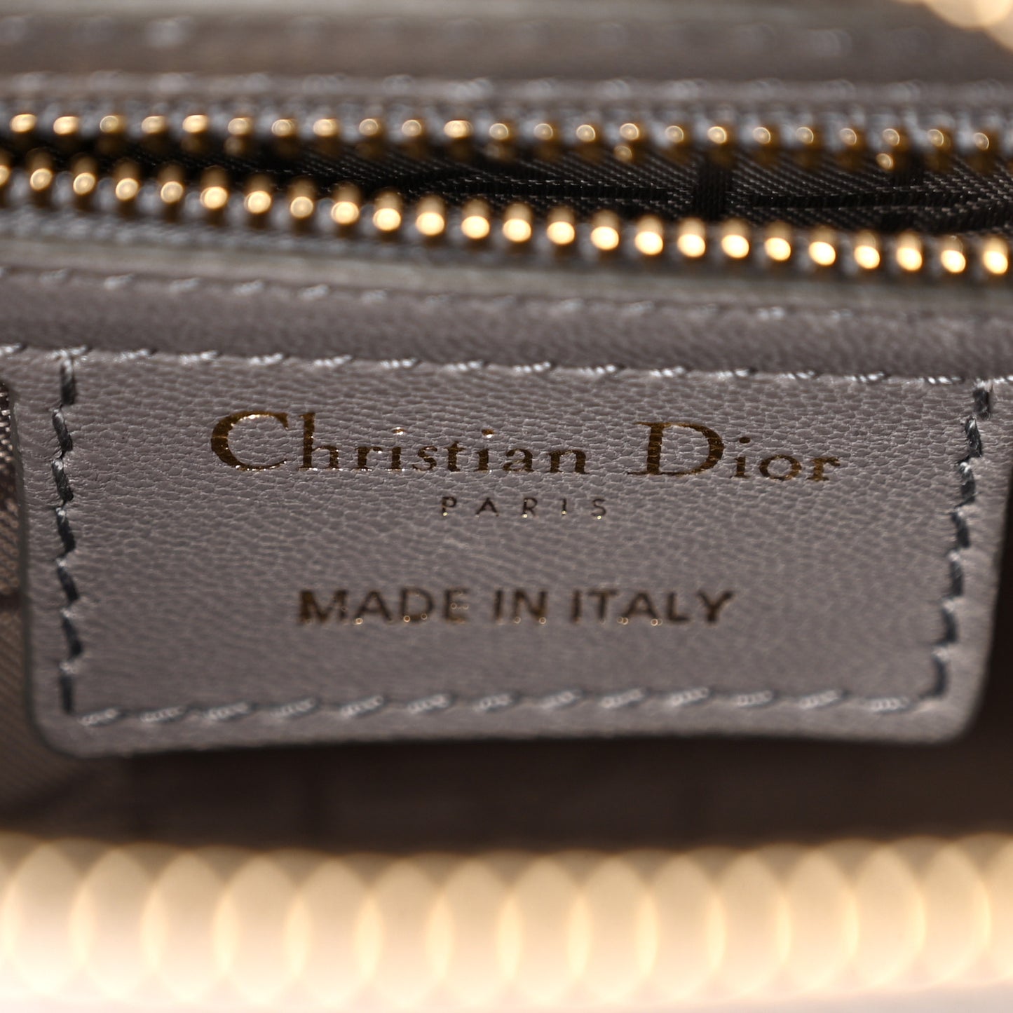 Lambskin Cannage Medium Lady Dior Grey