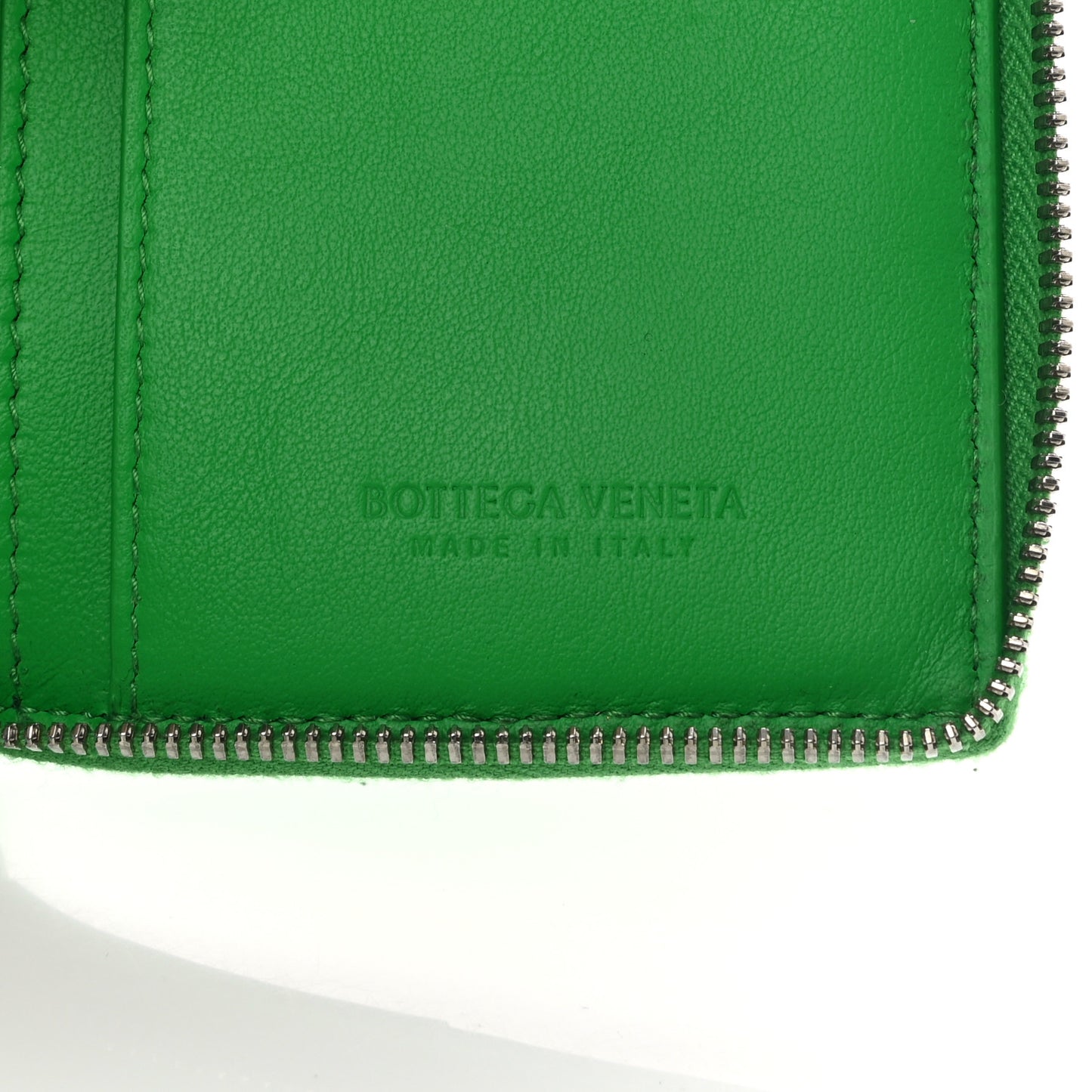 Nappa Maxi Intrecciato Zip Around Wallet Parakeet