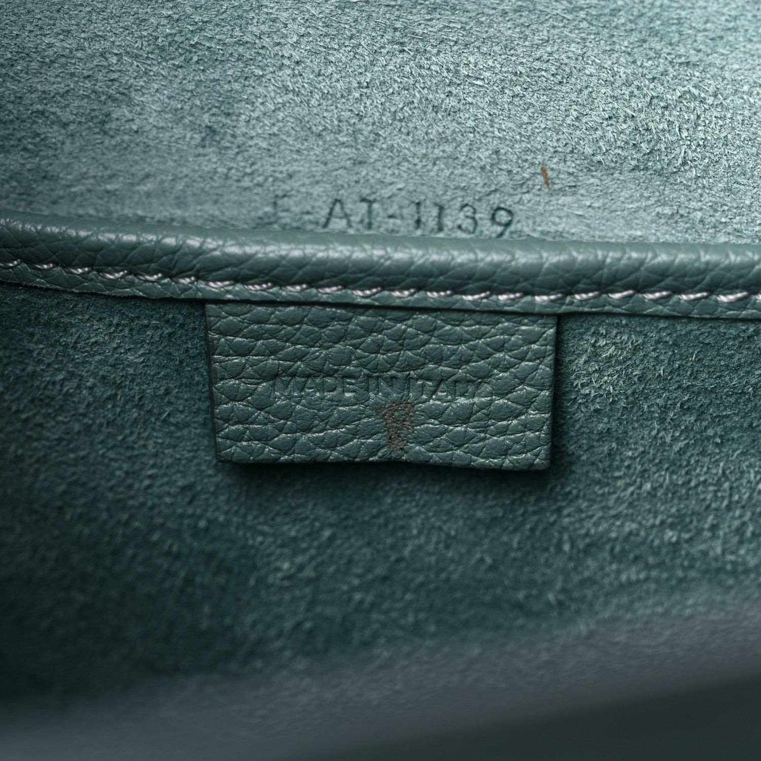Celine Drummed Calfskin Nano Luggage Celadon 6 of 7
