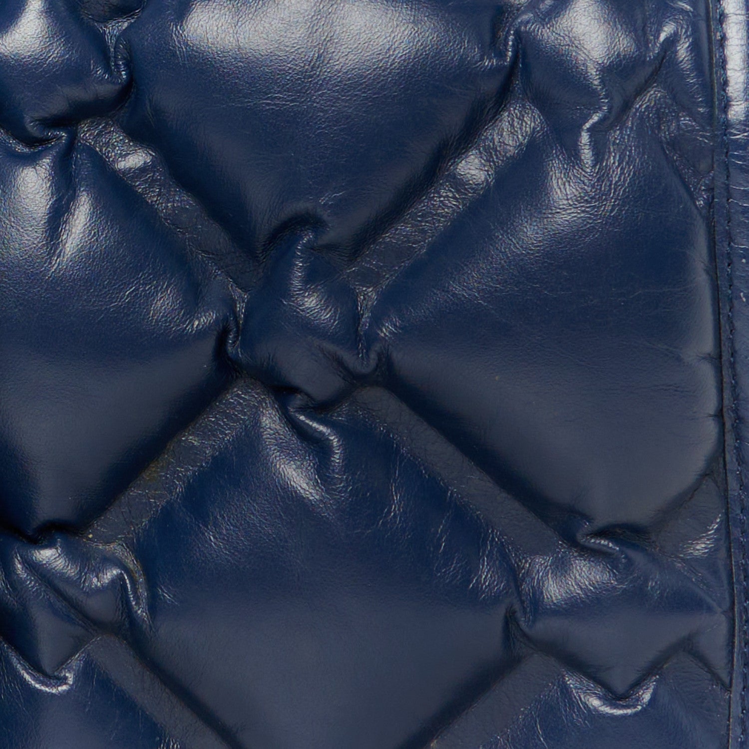 Chanel Calfskin Quilted Large Chesterfield Flap Navy 9 of 12