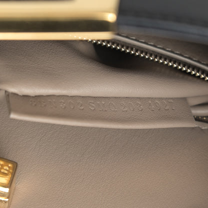 Fendi Vitello Tahiti Burro Medium Peekaboo Iconic Essentially Satchel Black Corda 10 of 11