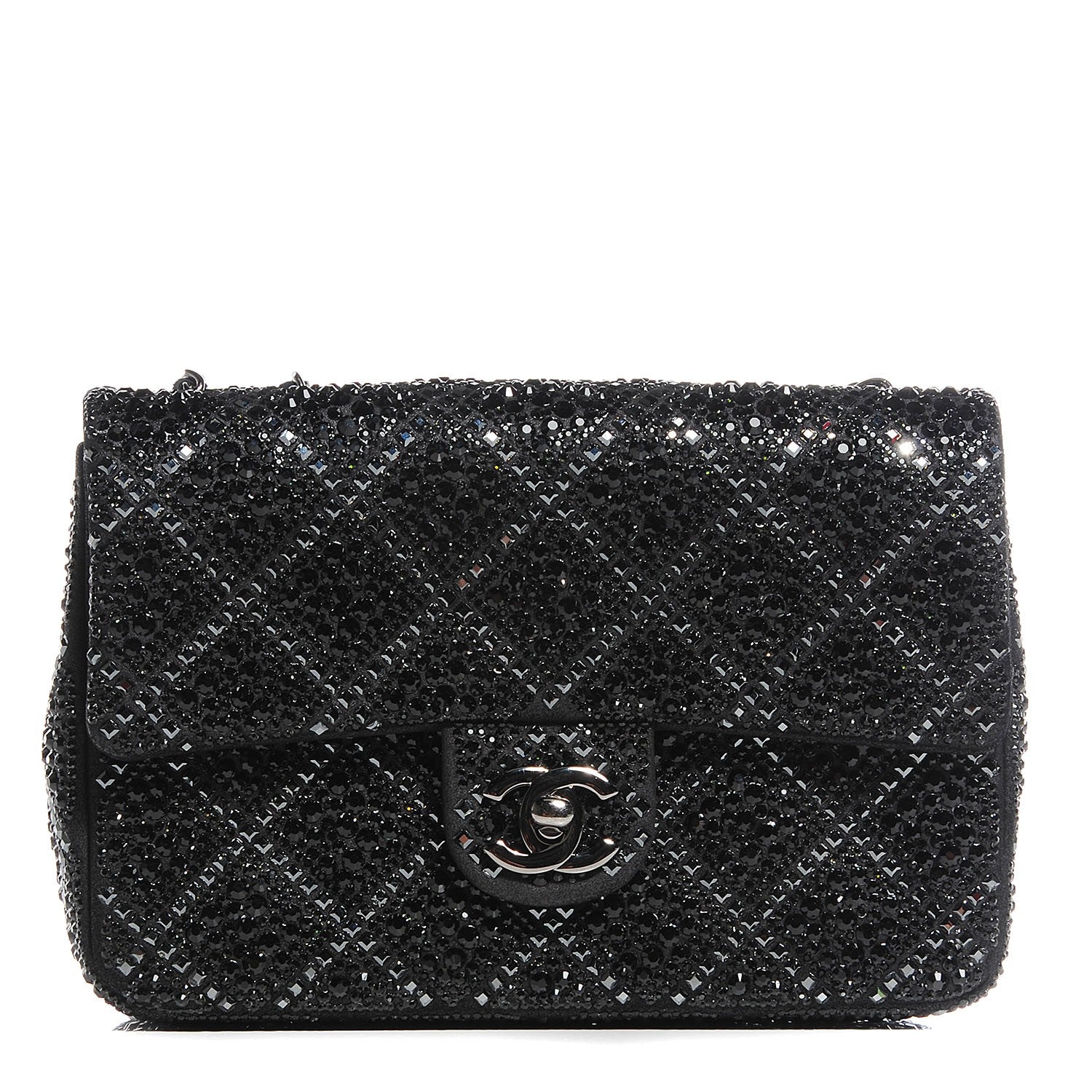 Chanel Strass Small Single Flap Black 1 of 9