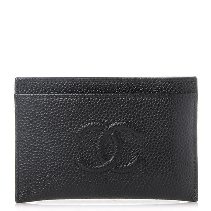 Chanel Caviar Timeless CC Card Holder Black 1 of 9