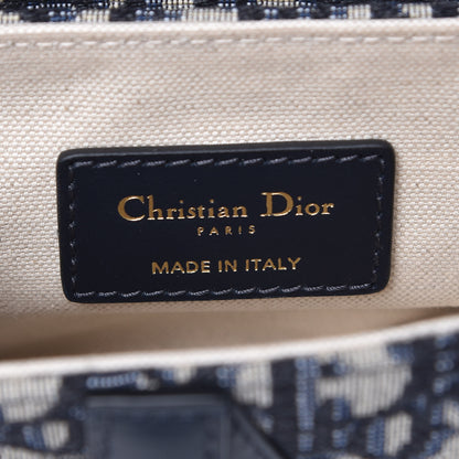 Christian Dior Oblique Mini Saddle Bag Blue 6 of 8