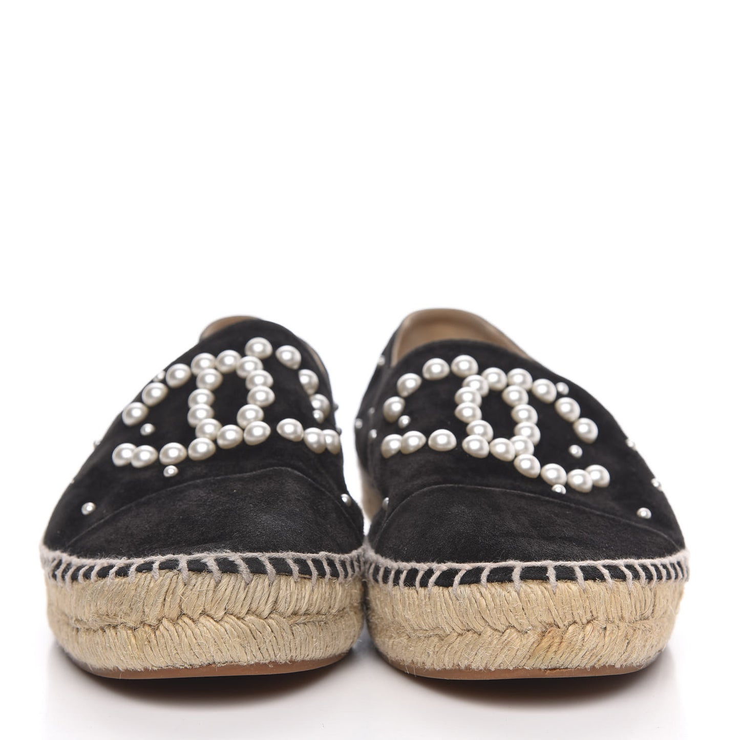 Suede Pearl CC Espadrilles 40 Black