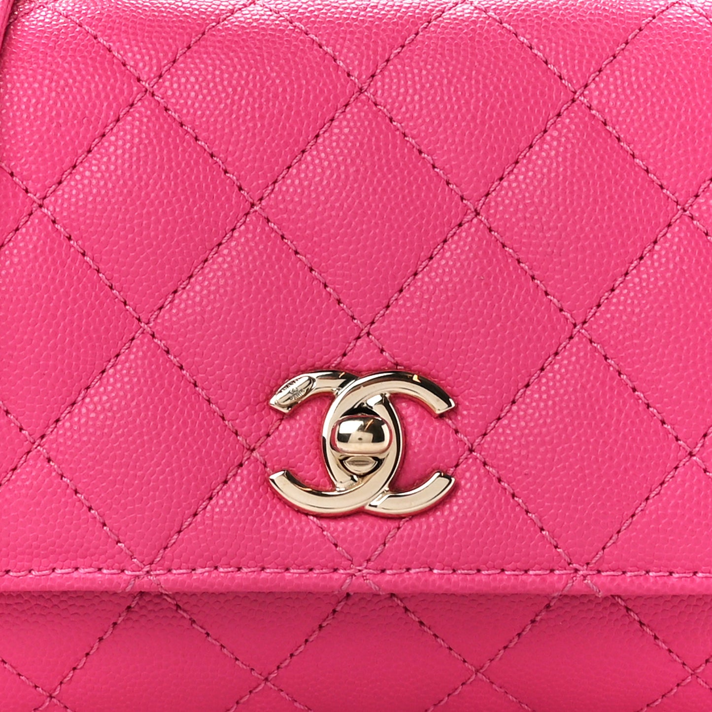 Caviar Quilted Extra Mini Coco Handle Flap Rose