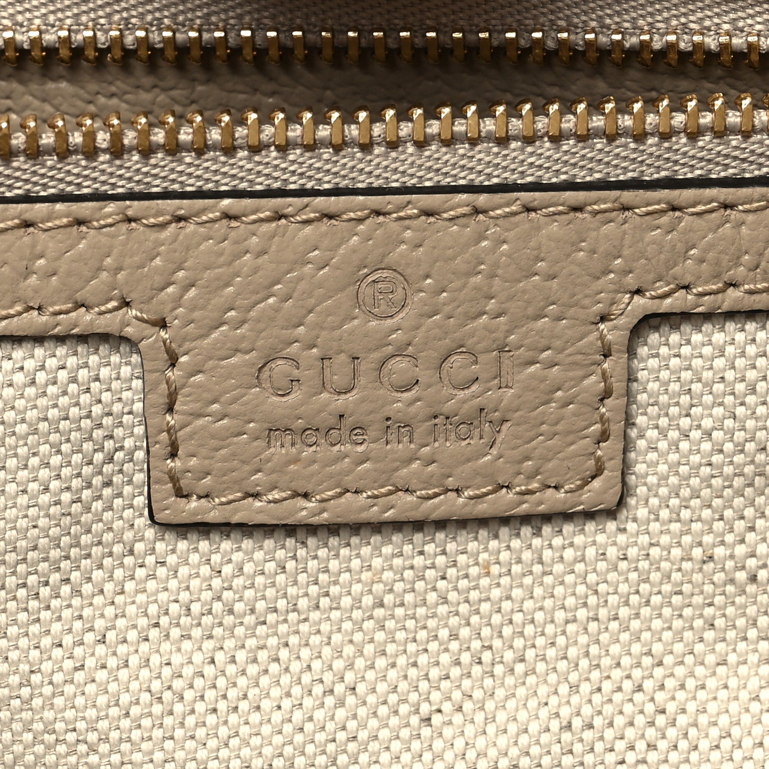 Gucci GG Supreme Monogram Textured Dollar Calfskin Web Medium Ophidia Shopping Tote Beige Mystic White Oatmeal 6 of 10