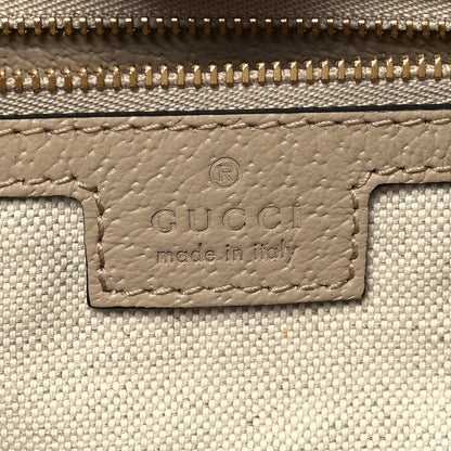 Gucci GG Supreme Monogram Textured Dollar Calfskin Web Medium Ophidia Shopping Tote Beige Mystic White Oatmeal 6 of 10