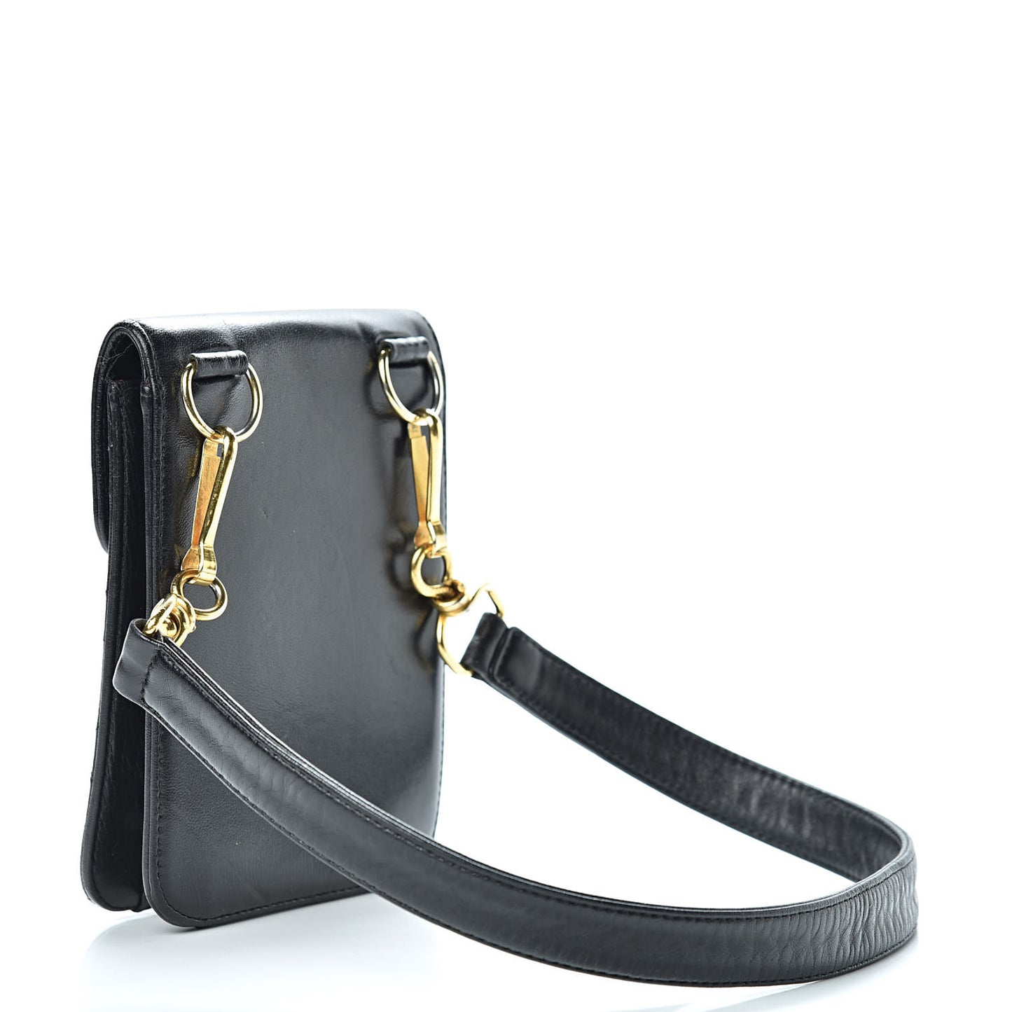 Lambskin Stitched Waist Belt Bag 70 28 Black