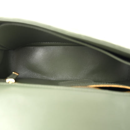 Christian Dior Calfskin Macrocannage Medium Caro Bag Cedar Green 5 of 10