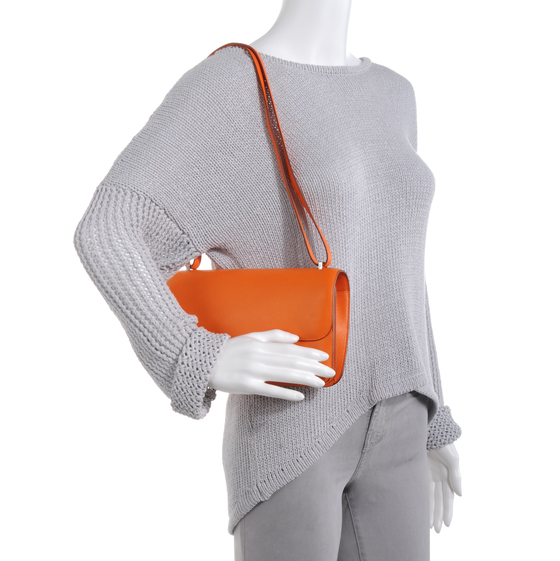 Hermes Veau Swift Constance Elan 25 Orange 2 of 7
