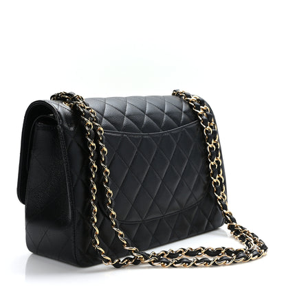 Chanel Caviar Quilted Jumbo Double Flap Black 3 of 9
