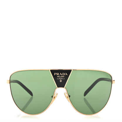 Prada Metal Shield Sunglasses SPR 69Z Gold Green 2 of 8
